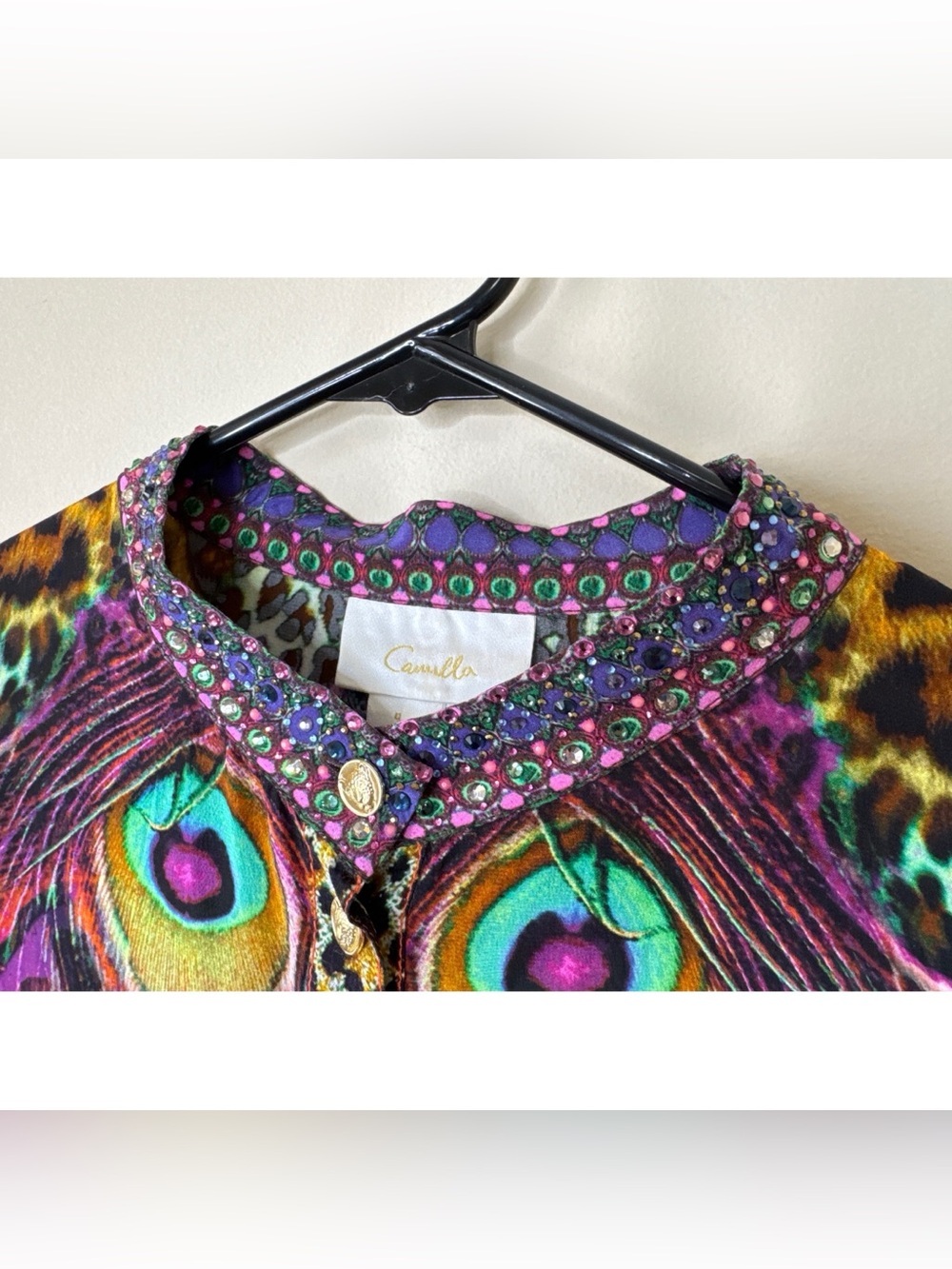 Camilla Xanadu Button Front Silk Dress Size Small - Picture 5 of 8